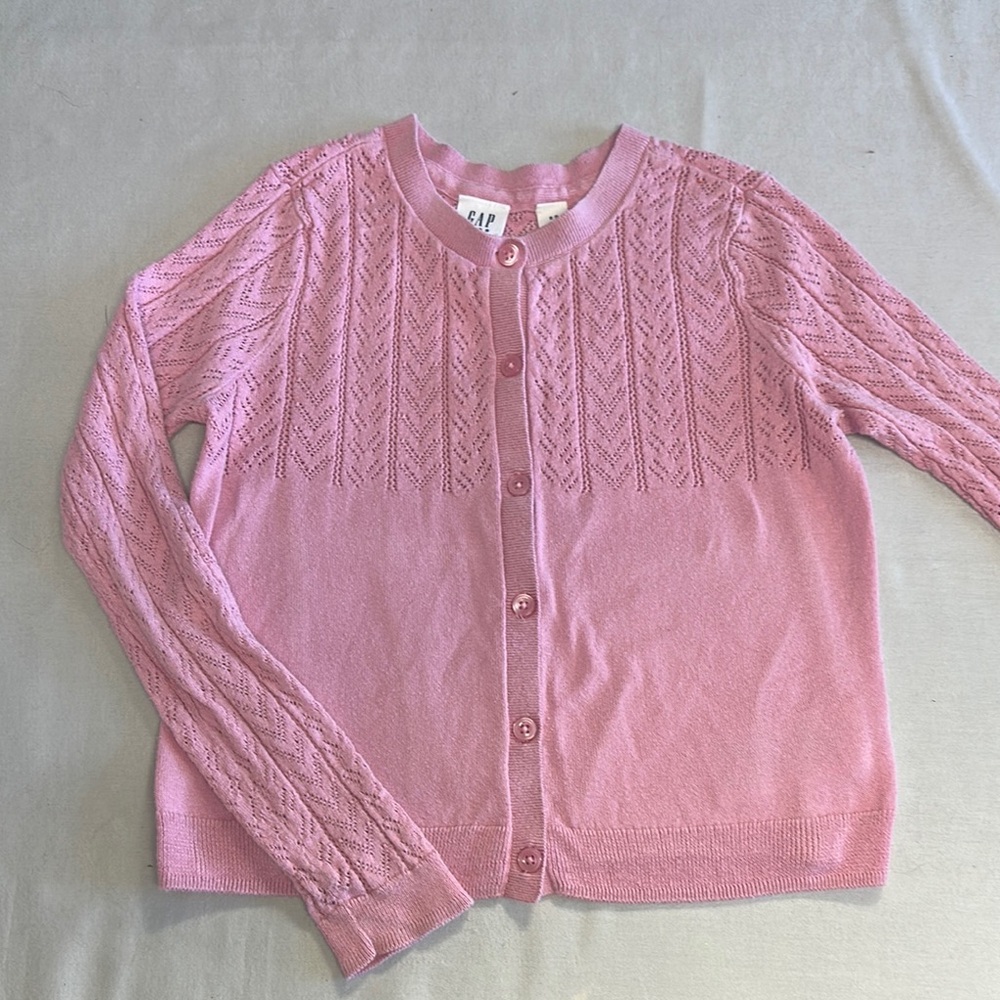 ⭐️ GAP Pink Cardigan Sweater with Ribbed Cuffs